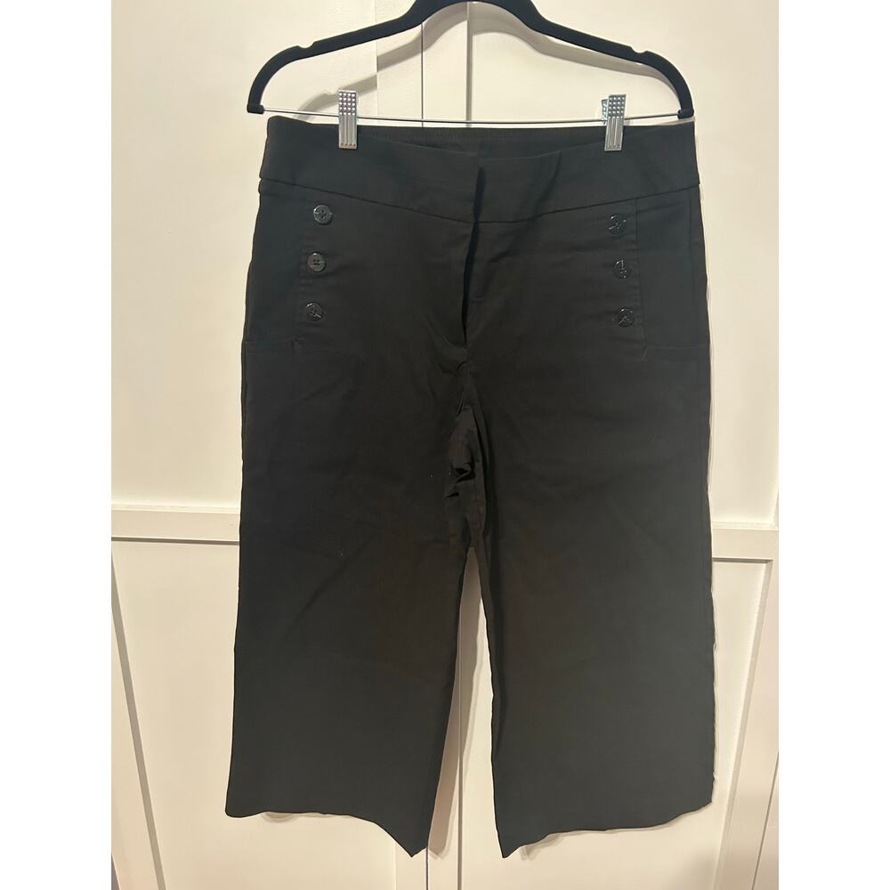 New Directions Black Stretchy Culotte Style Pants 12